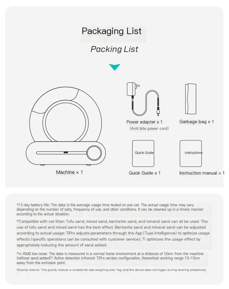 Smart Automatic Cat Litter Box with Odor Control – Large Capacity