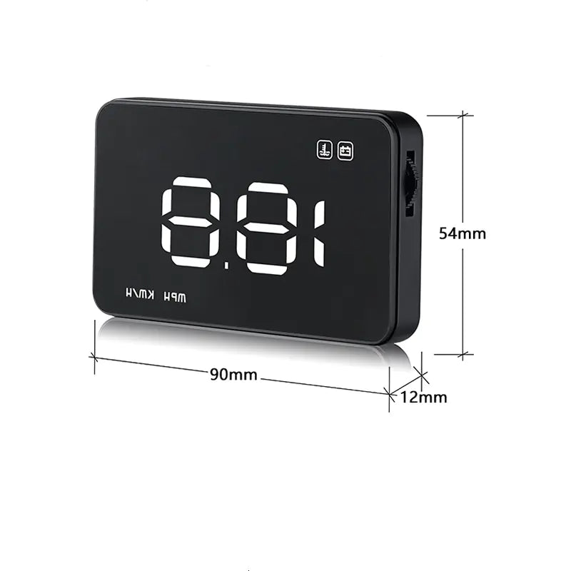 Mileage Projection Head-Up Display for Speed, Voltage, Temp