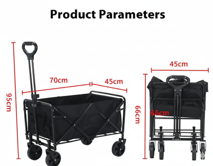 Folding Camping Trolley – Heavy-Duty Collapsible Outdoor Wagon