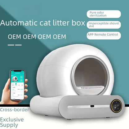 Smart Automatic Cat Litter Box with Odor Control – Large Capacity