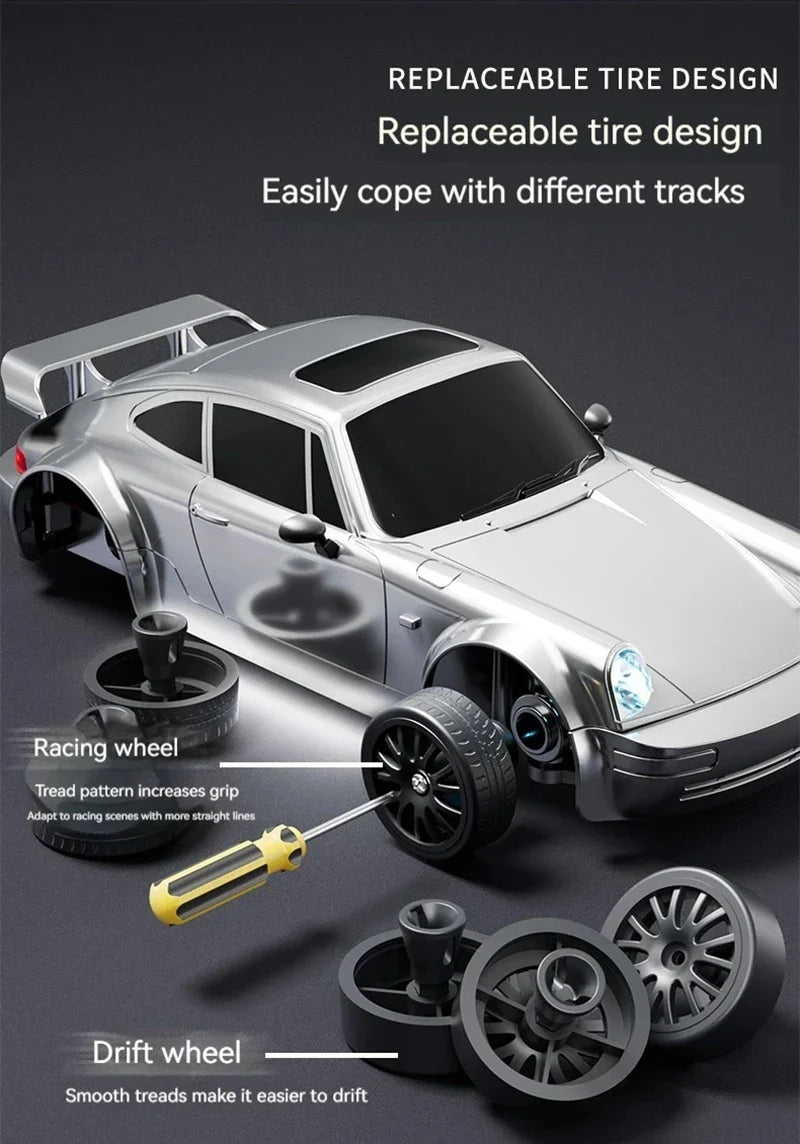 RC Drift Car with LED Lights – 2.4GHz, 20KM/H, 4WD