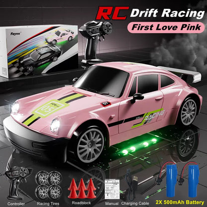 RC Drift Car with LED Lights – 2.4GHz, 20KM/H, 4WD