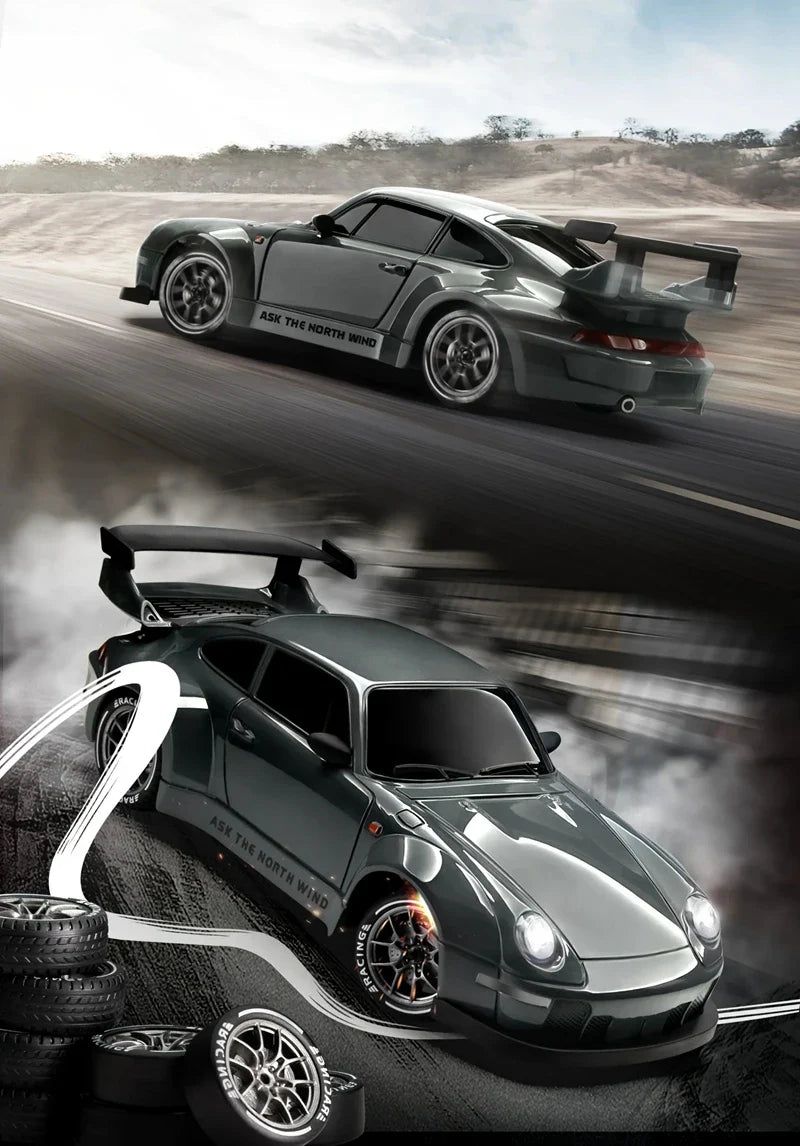 RC Drift Car with LED Lights – 2.4GHz, 20KM/H, 4WD