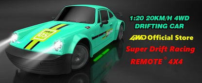 RC Drift Car with LED Lights – 2.4GHz, 20KM/H, 4WD