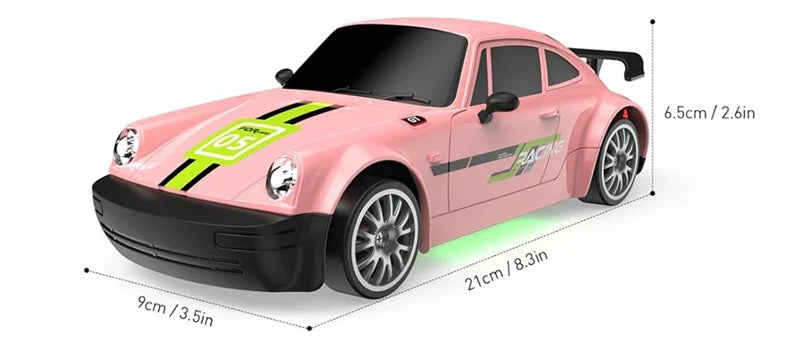 RC Drift Car with LED Lights – 2.4GHz, 20KM/H, 4WD