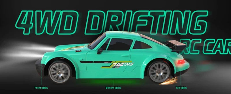 RC Drift Car with LED Lights – 2.4GHz, 20KM/H, 4WD
