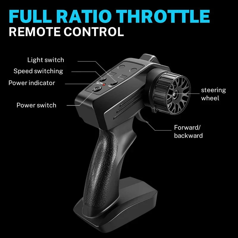 RC Drift Car with LED Lights – 2.4GHz, 20KM/H, 4WD