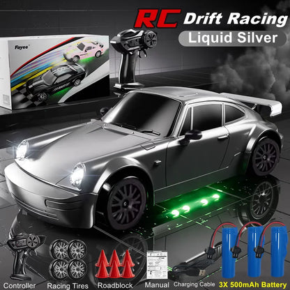 RC Drift Car with LED Lights – 2.4GHz, 20KM/H, 4WD