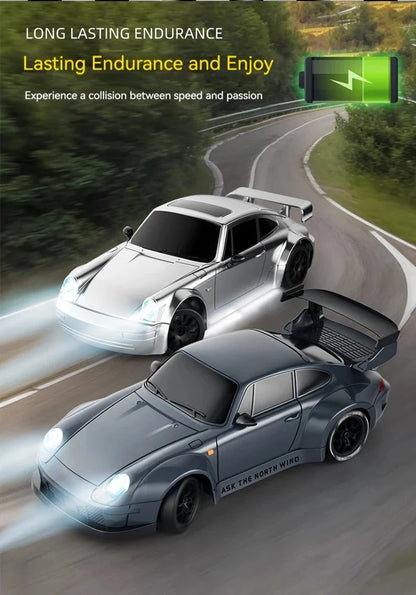 RC Drift Car with LED Lights – 2.4GHz, 20KM/H, 4WD