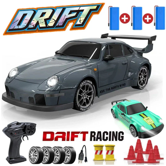RC Drift Car with LED Lights – 2.4GHz, 20KM/H, 4WD