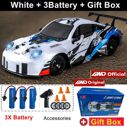 RC Drift Car with LED Lights – 2.4GHz, 20KM/H, 4WD