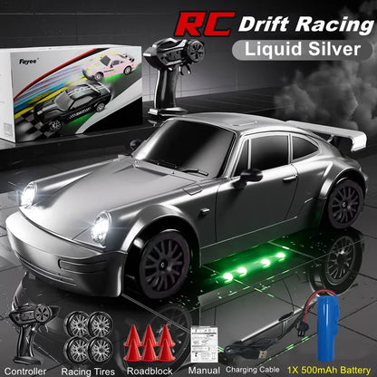 RC Drift Car with LED Lights – 2.4GHz, 20KM/H, 4WD