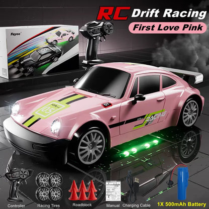 RC Drift Car with LED Lights – 2.4GHz, 20KM/H, 4WD