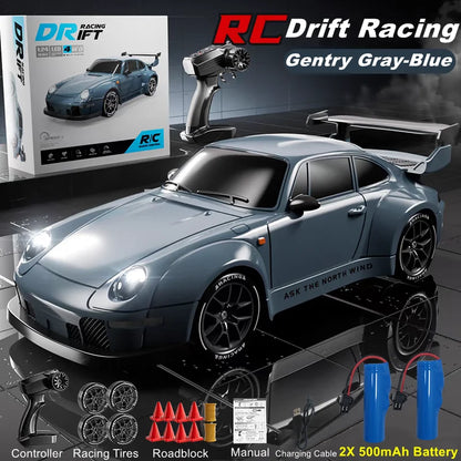 RC Drift Car with LED Lights – 2.4GHz, 20KM/H, 4WD