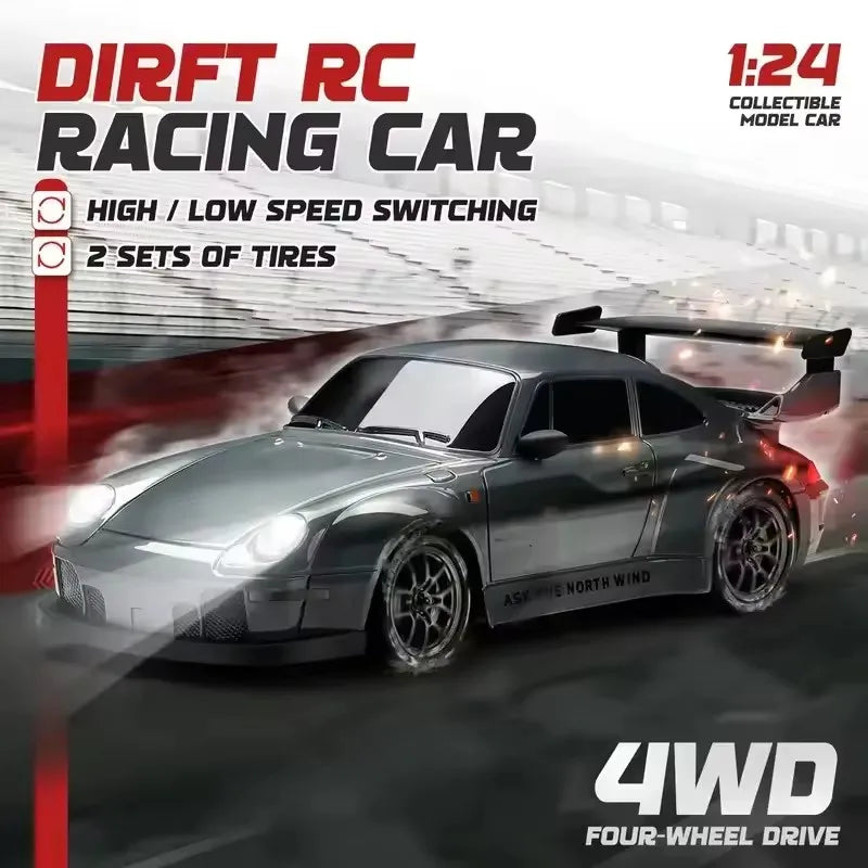 RC Drift Car with LED Lights – 2.4GHz, 20KM/H, 4WD