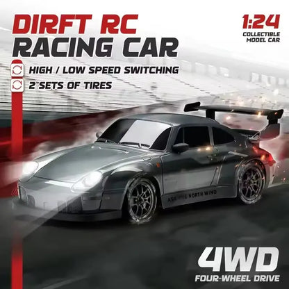 RC Drift Car with LED Lights – 2.4GHz, 20KM/H, 4WD
