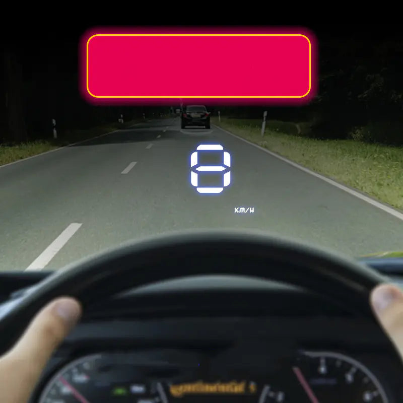 Mileage Projection Head-Up Display for Speed, Voltage, Temp