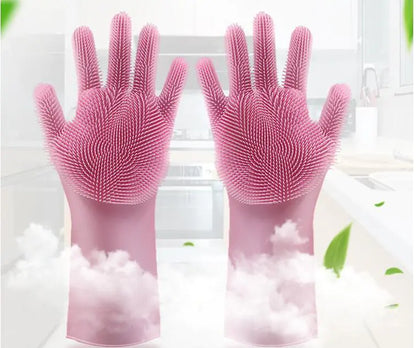 Silicone Dishwashing Gloves – Non-Slip & Heat-Resistant