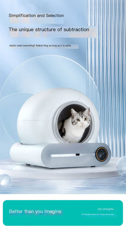 Smart Automatic Cat Litter Box with Odor Control – Large Capacity