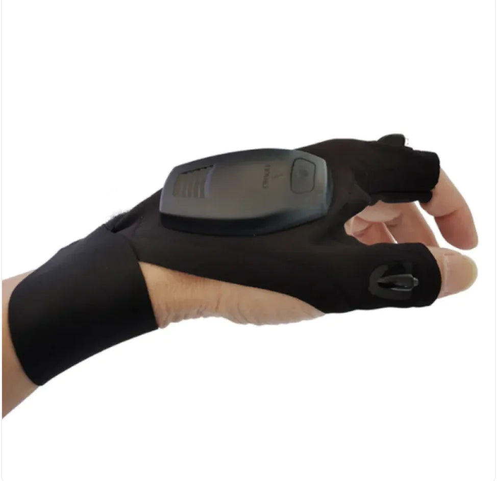 LED Lighted Half-Finger Fishing Gloves