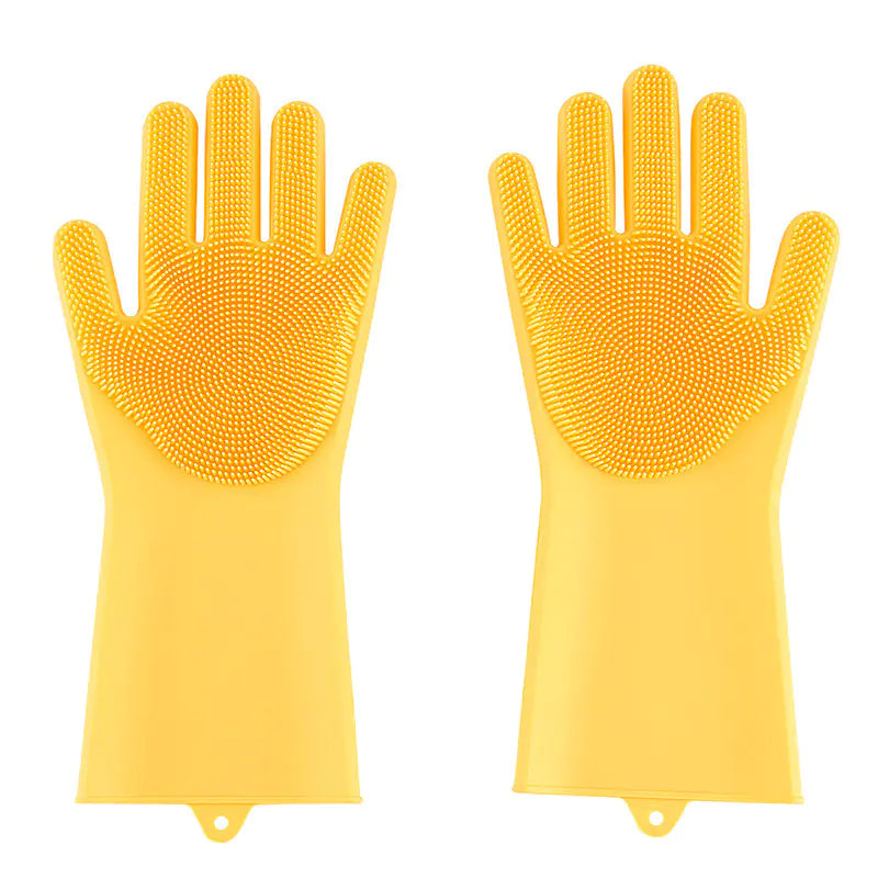 Silicone Dish-washing Gloves for Kitchen Tasks