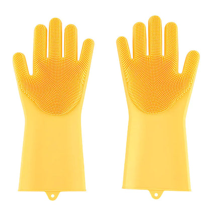 Silicone Dish-washing Gloves for Kitchen Tasks