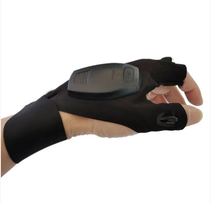 LED Lighted Half-Finger Fishing Gloves