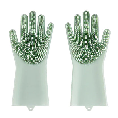 Silicone Dish-washing Gloves for Kitchen Tasks