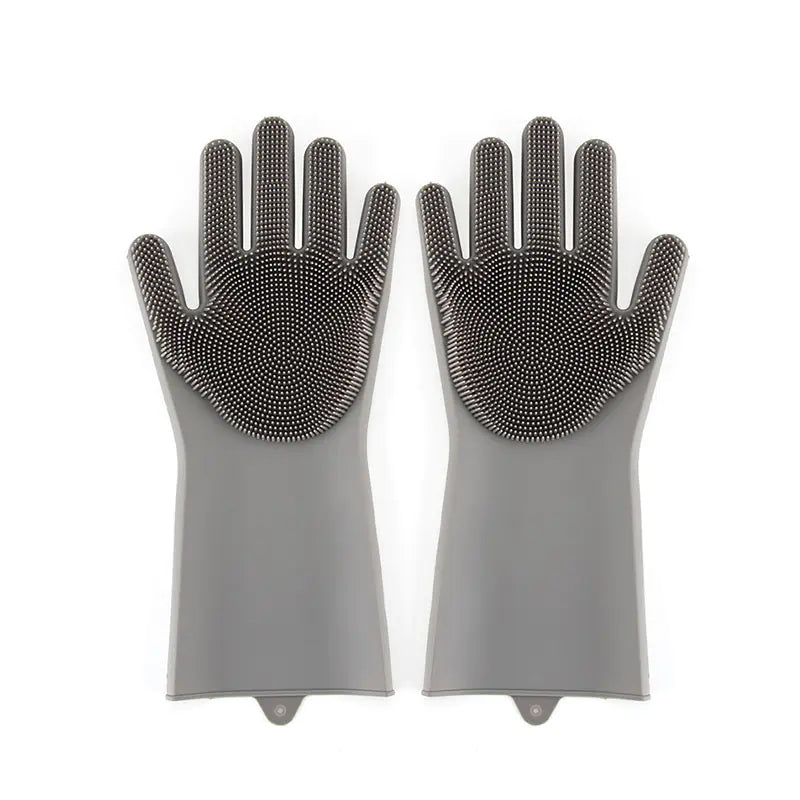 Silicone Dish-washing Gloves for Kitchen Tasks