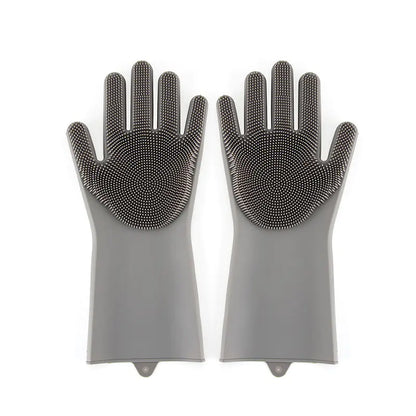 Silicone Dish-washing Gloves for Kitchen Tasks